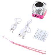 Portable Mini Music MP3/4 Player Micro SD/TF USB Disk Speaker Amplifier FM Radio(Green/Rose/Blue/Silver/Black/... N10