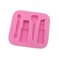 Bingirl Silicone Mold Woman Makeup Cosmetic Lipstick Baking Fondant Cake Docarating Tool