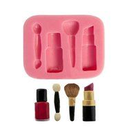 Bingirl Silicone Mold Woman Makeup Cosmetic Lipstick Baking Fondant Cake Docarating Tool N6