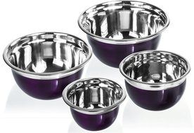 4 Pcs High Quality Stainless Steel Mixing Bowls Set - Set of 4 German Mixing Bowls Cookware Set (Copper Finish) N4