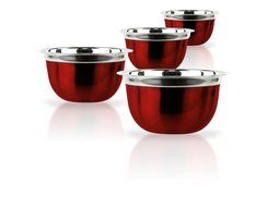 4 Pcs High Quality Stainless Steel Mixing Bowls Set - Set of 4 German Mixing Bowls Cookware Set (Copper Finish) N11