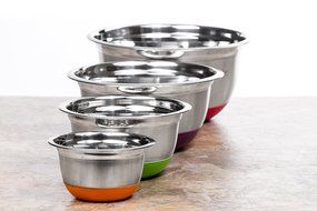 4 Pcs High Quality Stainless Steel Mixing Bowls Set - Set of 4 German Mixing Bowls Cookware Set (Copper Finish) N13