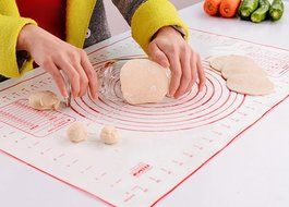 Red Large Size 60 x 40 cm Non Stick Silicone Baking Liner Pastry Mat Sheet with Measurements * FREE SHIPPING *