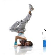 Transwin 958C Waterproof Wireless Bluetooth Speaker with Microphone - Blue N5