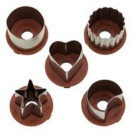 Cake Boss 6-Piece Classic Linzer Cookie Cutter Set, Red N2