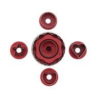 Cake Boss 6-Piece Classic Linzer Cookie Cutter Set, Red N3