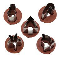 Cake Boss 6-Piece Classic Linzer Cookie Cutter Set, Red N9