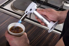 JB Chef Culinary Micro Butane Torch | Refillable Cooking Kitchen Blow Torch With Safety Lock &amp; Adjustable Flame... N6