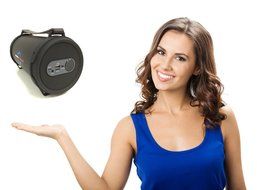 Portable Bluetooth Speaker &ndash; Medium Bazooka Cylinder Speaker &ndash; Indoor/Outdoor Play - Wireless, Loud, High Output... N5