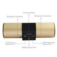 LuguLake II 10Watt Portable Bluetooth Speaker with 4000mAh External Battery Pack, Aluminum Stand Dock for iPhone... N8
