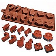 DUYI Premium Christmas Chocolate Cake Jelly Ice Silicone Fondant Mold Mould Baking, Set of 3 N2