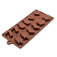 DUYI Premium Christmas Chocolate Cake Jelly Ice Silicone Fondant Mold Mould Baking, Set of 3 N5