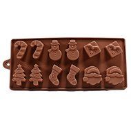 DUYI Premium Christmas Chocolate Cake Jelly Ice Silicone Fondant Mold Mould Baking, Set of 3 N7