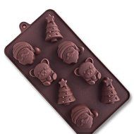 DUYI Premium Christmas Chocolate Cake Jelly Ice Silicone Fondant Mold Mould Baking, Set of 3 N8