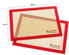 Beaumont Kitchenware Top Rated Non-Stick Baking Mat | High Quality BPA Free FDA Approved Silicone | No Oils/Sprays... N7