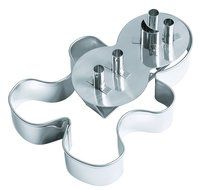 Wilton 2308-0332 Holiday Giant Gingerbread Boy Cookie Cutter, Set of 2