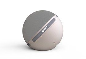RiiYA Round Glow Portable Wireless Bluetooth 4.1 Speaker with 5 Disco LED Light &amp; Build in Microphone - Beige N2