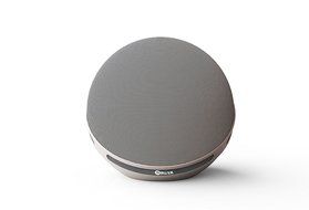 RiiYA Round Glow Portable Wireless Bluetooth 4.1 Speaker with 5 Disco LED Light &amp; Build in Microphone - Beige N3