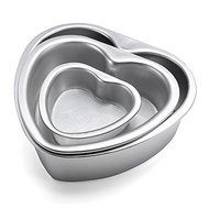 Aluminum Alloy Love Heart Shaped Cake Pan Biscuit Baking Mold 3 Sizes. N2