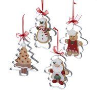 4" GINGERBREAD INSIDE COOKIE CUTTER ORNAMENT