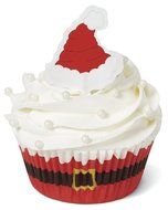 Wilton 415-2662 Christmas Secret Santa Cupcake Combo Baking Cups and Picks N4