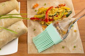 Silicone Pastry Brush Green By Big Bang Cooking - the Perfect Baster or Basting Olive Oil, Butter, BBQ Sauce,... N2