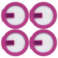 Pyrex 7201-NLC Round Pink 4 Cup Vented No-Leak Lid replaces 7201-PC (4 Pack)