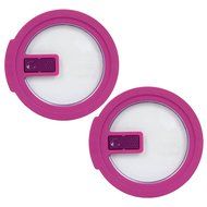 Pyrex 7201-NLC Round Pink 4 Cup Vented No-Leak Lid replaces 7201-PC (4 Pack) N5