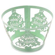 Yoption Christmas Tree Cupcake Wrapper Liner Baking Cup Muffin Case Trays Wedding Birthday Party Decoration (50pcs)