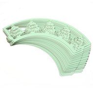 Yoption Christmas Tree Cupcake Wrapper Liner Baking Cup Muffin Case Trays Wedding Birthday Party Decoration (50pcs) N2
