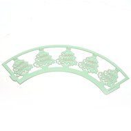 Yoption Christmas Tree Cupcake Wrapper Liner Baking Cup Muffin Case Trays Wedding Birthday Party Decoration (50pcs) N5