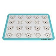Simple Baker Premium Silicone Baking Mat for Macarons - Half Sheet Size - Reusable Non-stick Surface (Blue) N2