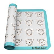 Simple Baker Premium Silicone Baking Mat for Macarons - Half Sheet Size - Reusable Non-stick Surface (Blue) N3