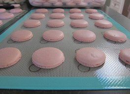Simple Baker Premium Silicone Baking Mat for Macarons - Half Sheet Size - Reusable Non-stick Surface (Blue) N5