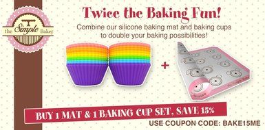 Simple Baker Premium Silicone Baking Mat for Macarons - Half Sheet Size - Reusable Non-stick Surface (Blue) N7