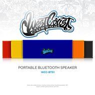 West Coast Customs Portable Wireless Bluetooth Speaker. Bulit in speakerphone and 8 Hour Battery- Red N4