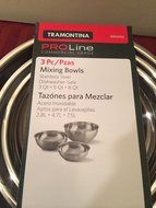 Tramontina Stainless Steel Mixing Bowls Set, 3 Pieces N2