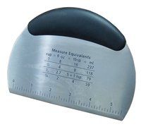 TopEs Stainless Steel Dough Scraper, Pastry Cutter, with Measurement, Grey Color