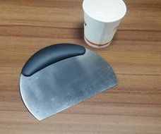 TopEs Stainless Steel Dough Scraper, Pastry Cutter, with Measurement, Grey Color N4