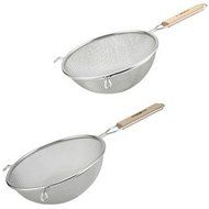 Culinary Depot Fine Mesh Strainer Stainless steel Set of 2- Single mesh Strainer and double Mesh Strainer