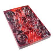 FUBARBAR Letters Numeral Biscuit Snowman Pumpkin Moon Ghosts Variety Of Graphics Cookie Cutter Mold Set Cookie...