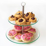 Chef Buddy 2-Tier Round Glass Buffet and Dessert Stand N3