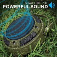 Merkury Innovations Xplorer 5W Rugged Wireless Bluetooth Speaker. Built-in Speakerphone, Playback &amp; Volume Controls... N12