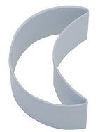R&amp;M Crescent Moon 3&quot; Cookie Cutter White with Colored, Durable, Baked-on Polyresin Finish