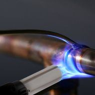 Zenware Refillable Professional Culinary Butane Torch Lighter for Cooking Welding Soldering &amp; Brazing - Gray N6
