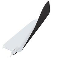 1byone 50 Miles Amplified HDTV Antenna with USB Power Supply and 20 Feet Coaxial Cable - White/Black N2