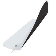 1byone 50 Miles Amplified HDTV Antenna with USB Power Supply and 20 Feet Coaxial Cable - White/Black N10