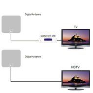 1byone 50 Miles Amplified HDTV Antenna with USB Power Supply and 20 Feet Coaxial Cable - White/Black N18