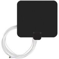 1byone 50 Miles Amplified HDTV Antenna with USB Power Supply and 20 Feet Coaxial Cable - White/Black N25