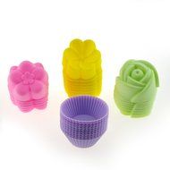 MIREN 48 Pack Reusable Mini Silicone Baking Cups Cupcake